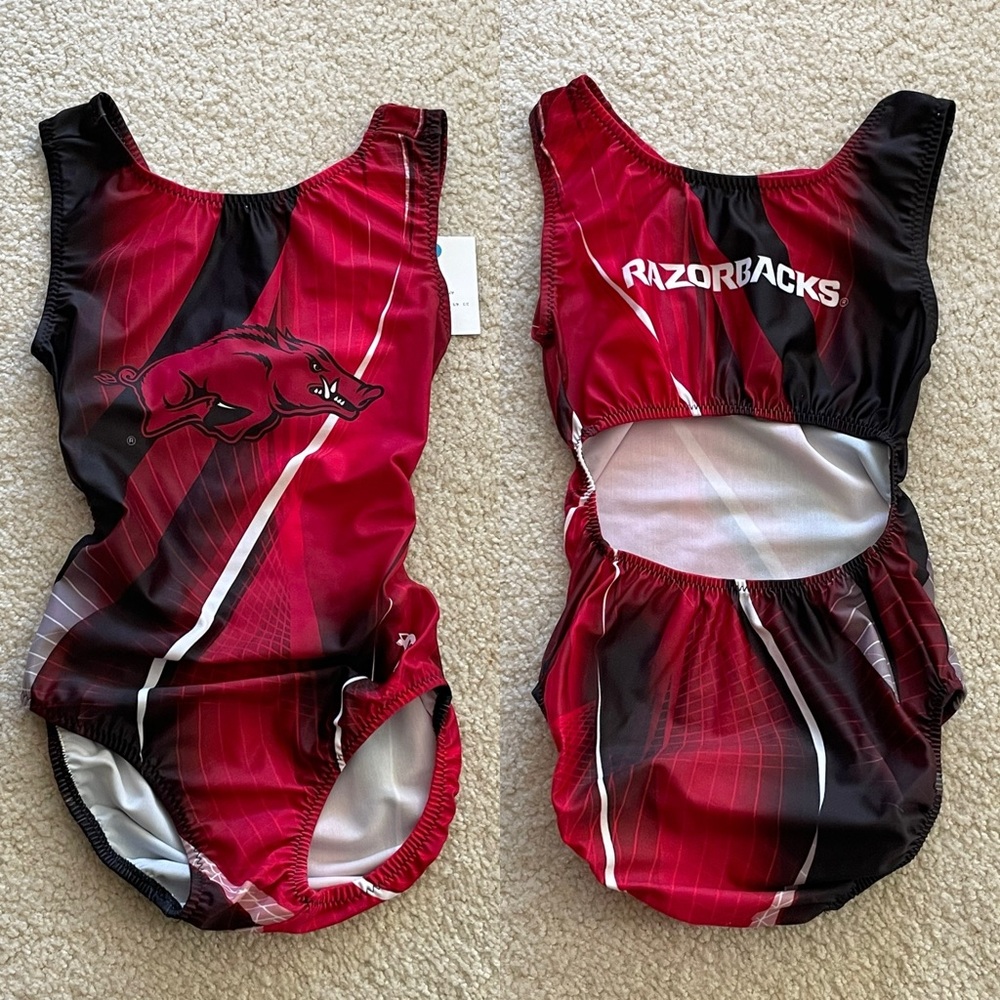 NWT Foxy’s Arkansas Razorbacks College Leotard Officially licensed - Many Sizes
